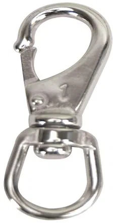 S-4021C – WHITECAP IND Boat Eye Snap, Rotating Eye 3/8 Inch Hook Size 5/8 Inch Ring Diameter 3-3/8 Inch Length Stainl...